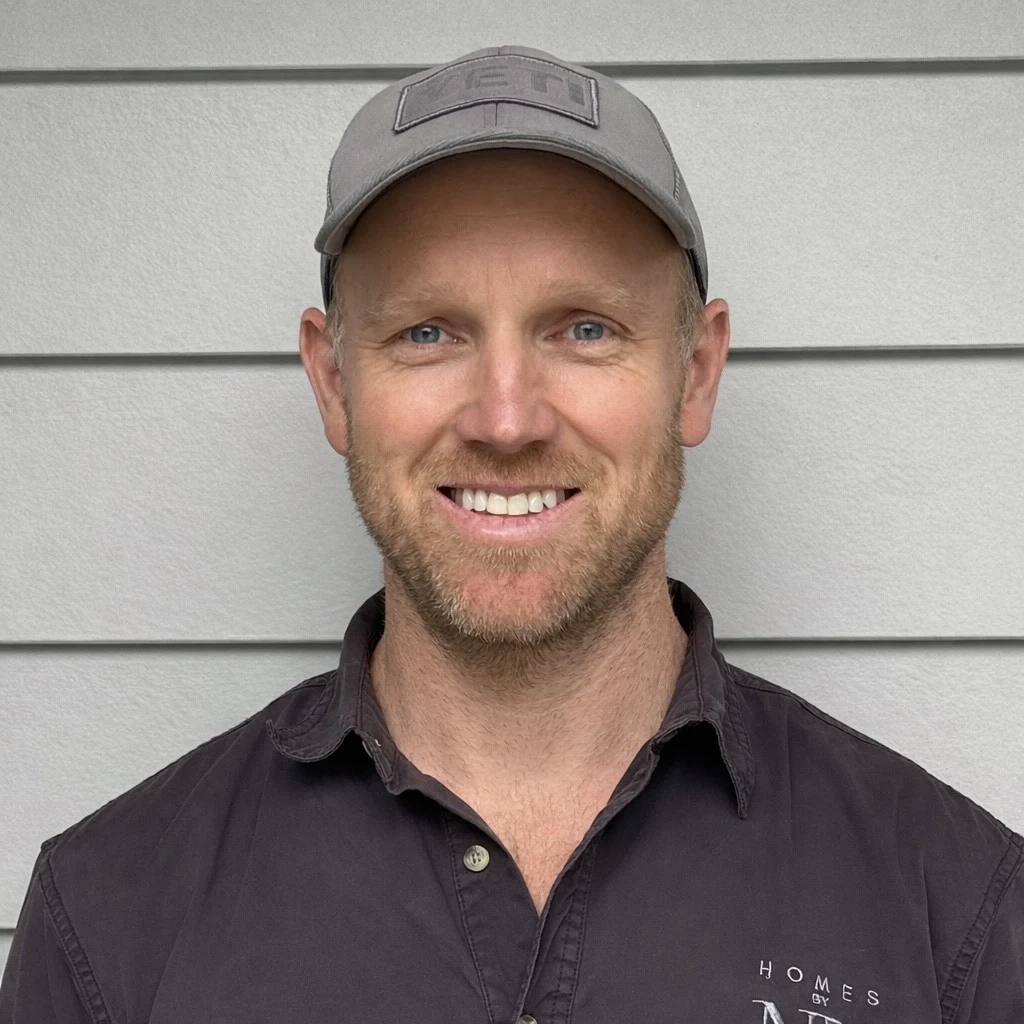Nathan Holloway, Founder of BuildHawk and Hawktress, outside a Geelong West custom home